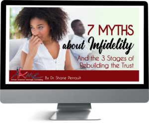 & myths about infidelity logo on a screen